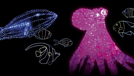 Шоу «Представление световых кукол с гигантским осьминогом»