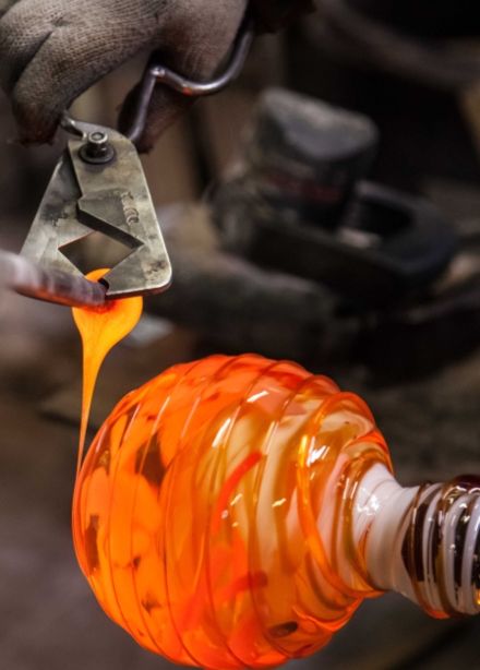 Шоу стеклодува в мастерской Репина